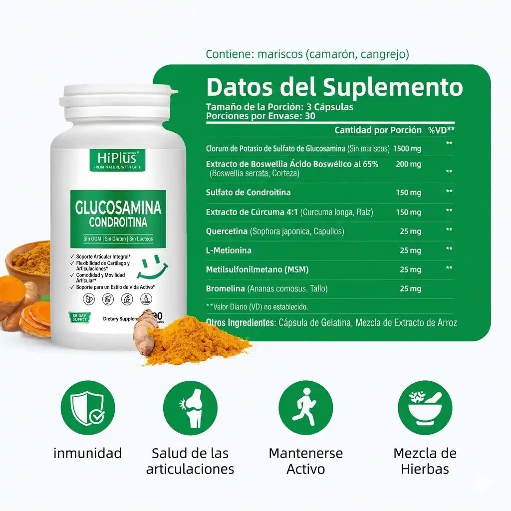 Hiplus Suplemento Natural para Articulaciones y Rodillas