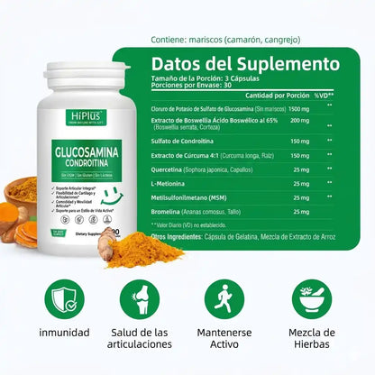 Hiplus Suplemento Natural para Articulaciones y Rodillas
